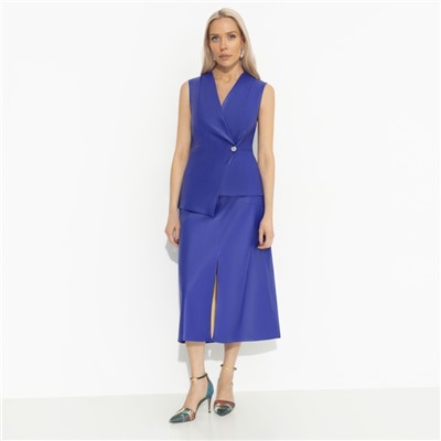 Юбка из мягкой экокожи, Откровенно шикарная (синий)