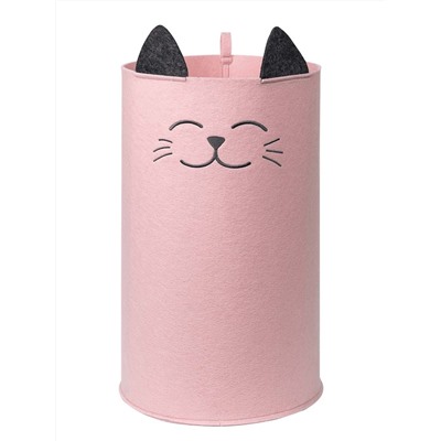 Органайзер для хранения "Корзинка "FUNNY" Котик розовый", 30х30х48см, 29л