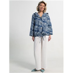 Пыльник Летний день (бело-синий) Б15182-8М