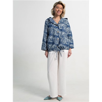 Пыльник Летний день (бело-синий) Б15182-8М