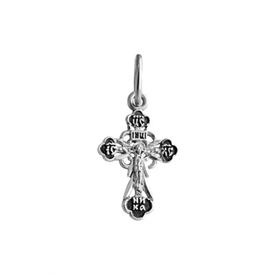 Крест из серебра литье частичное чернение