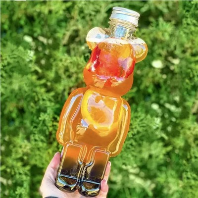 Бутылка для напитков"Мишка", 400 мл, 21 х 6.5 см
