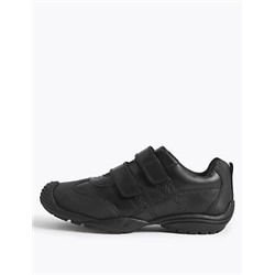 Kids’ Leather Toe Bumper School Shoes (13 Small - 10 Large)