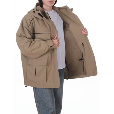 3101 DK. BEIGE Куртка демисезонная женская (100 гр. холлофайбер)