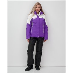 Горнолыжный костюм женский зимний УЦЕНКА фиолетового цвета 02810F