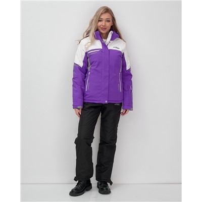 Горнолыжный костюм женский зимний УЦЕНКА фиолетового цвета 02810F