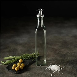 Бутылка для соусов и масла Доляна «Классик», 500 мл, 5.5×30 см, с капельным дозатором, стекло, прозрачная
