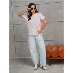 Футболка "Вязаная" розовый меланж