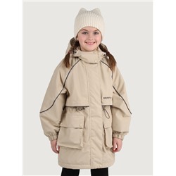 Парка утеплённая для девочки NIKASTYLE 5м3425 Латте