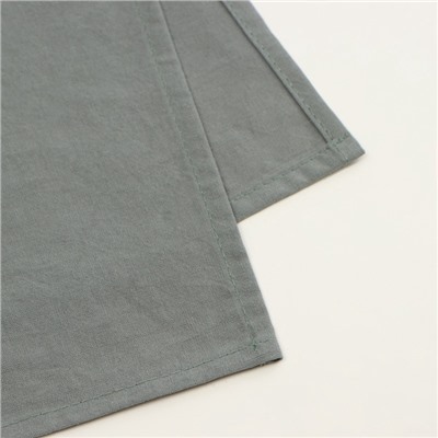 Простыня 1.5 спальная SL Home Cotton, 160×245 см, тёмно-зелёная, жатый хлопок