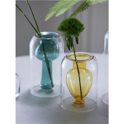 Ваза Muse, 16 см, янтарная