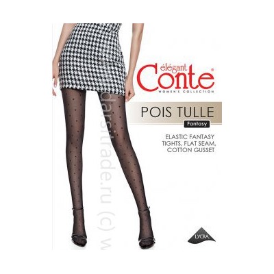 Колготки женские Fantasy Pois Tulle 30 Conte Дроп