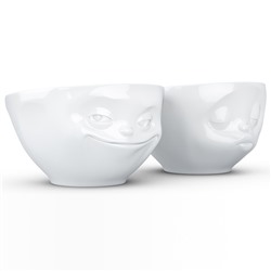 Набор чаш Grinning & Kissing, 200 мл, белый, 2 шт.