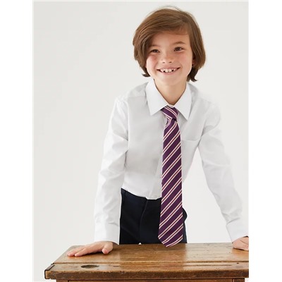 2pk Boys' Cotton Regular Fit School Shirts (2-18 Yrs)