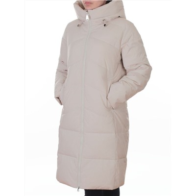 2365 BEIGE Пальто зимнее женское (200 гр. холлофайбер)