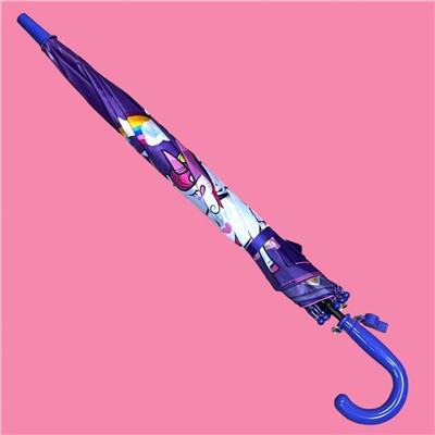 Зонт-трость для девочки с мультгероями полуавтомат Арт 004/4