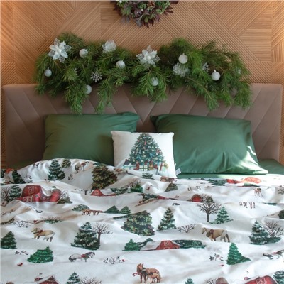 Постельное бельё "Этель" Winter ranch 1.5 сп 143х215 см,150х214 см, 70х70 см 2 шт,поплин 125 г/м2