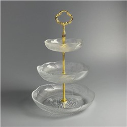 200-158 Трехъярусная этажерка в под.уп.(х12)Стекло