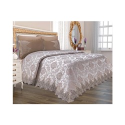 Комплект Постельного Белья с Покрывалом 240x260 см ЕВРО 2 сп.Pike Set Le Jardin D'OR