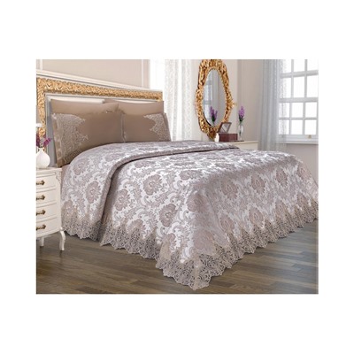 Комплект Постельного Белья с Покрывалом 240x260 см ЕВРО 2 сп.Pike Set Le Jardin D'OR