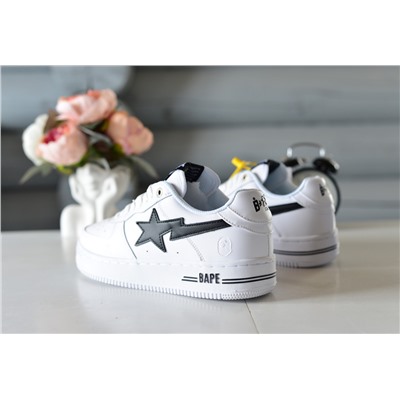 BAPE Court Sta Mist из натуральной белой кожи