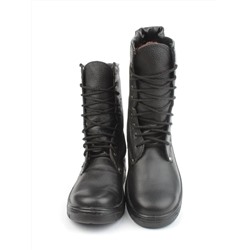 05-9001 BLACK Ботинки зимние мужские (искусственная кожа, искусственный мех)