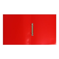 Папка на 2 кольцах А4, Calligrata, 18 мм, 500 мкм, красная, МИКС