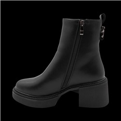 Ботинки из натуральной кожи на меху РМ-091-1 черные