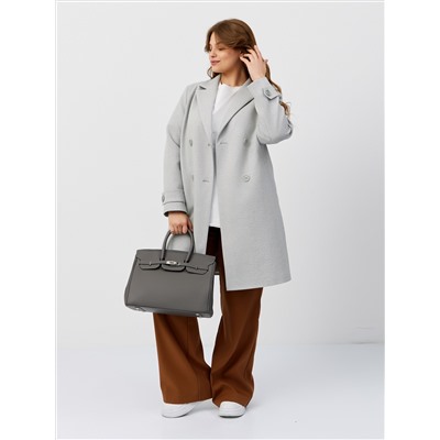 Пальто женское демисезонное 25570 (сильвер/ёлочка)