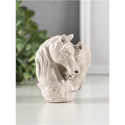 Фигурка гипс «Пара лошадей», 8×6×7 см, под камень