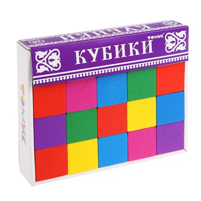Кубики «Цветные» 20 элементов