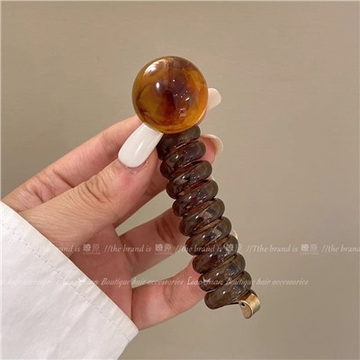 Резинка-пружинка для волос с ШАРИКОМ