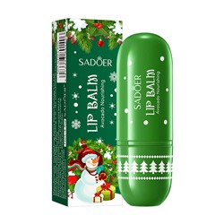 Питательный бальзам для губ с авокадо SADOER (новогодняя серия), 3.8гр