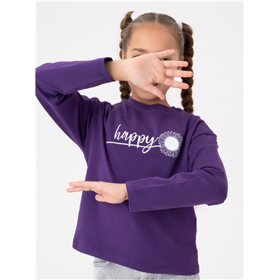 Лонгслив детский "Хэппи" фиолет