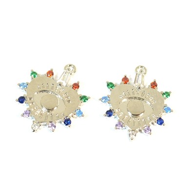 Подвеска сердце 15*18мм с фианитами, серебристая