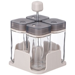 НАБОР ЕМКОСТЕЙ ДЛЯ СПЕЦИЙ 4ШТ 100МЛ НА ПОДСТАВКЕ AGNESS