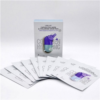Lebelage Тканевая маска для лица c коллагеном и гиалуроновой кислотой / Capsule Collagen & Hyaluronic Mask Pack, 25 мл