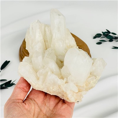 Радуга Самоцветов Друза Горного Хрусталя на подставке