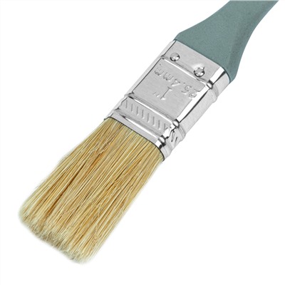 Кисть плоская "Евро" 1", натуральная щетина, пластмассовая ручка MTX