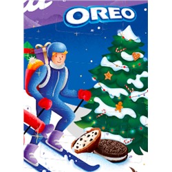 Milka Adventskalender Oreo 280g, Милка Орео Адвент-календарь 2025, 24 сладких сюрприза, 280 грамм