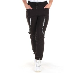 QB-82 BLACK Брюки спортивные женские (95% хлопок, 5% стрейч) P&S