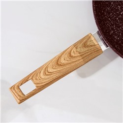Сковорода Natural. Brown, d=22 см, ручка soft-touch, антипригарное покрытие, индукция, кованый алюминий, коричневая