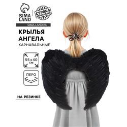 Крылья ангела, 55×40, чёрные