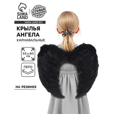 Крылья ангела, 55×40, чёрные