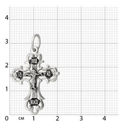 Крест из серебра литье частичное чернение