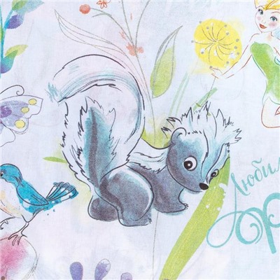Постельное бельё 1.5 сп «Феи», 143×215 см, 150×214 см, 50×70 см-1 шт., хлопок 100%, поплин