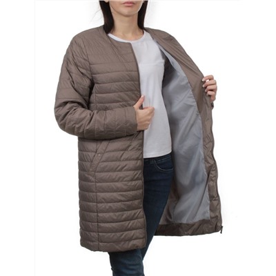 K-528 GRAY BEIGE Куртка демисезонная стеганая женская (70 гр. холлофайбер)