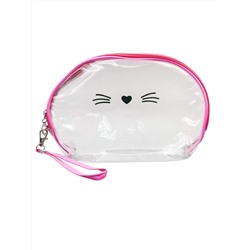 Sunflower Набор женских косметичек 526, 2 шт., розовый, прозрачный