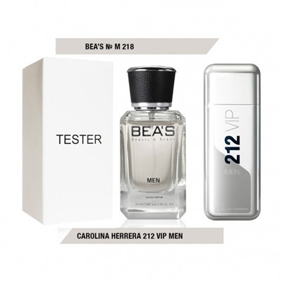Tester Beas M218 Carolina Herrera 212 Vip Men edp 25 ml, Парфюм мужской Beas Beas M218 создан по мотивам аромата Carolina Herrera 212 Vip