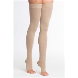 ЧС2(п)-К Чулки компрессионные до бедра с открытым мыском "Центр Компресс" с силиконом (2 класс, 22-32 мм рт. ст.) р.1 (кремовый)